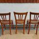 3 wooden bistro chairs