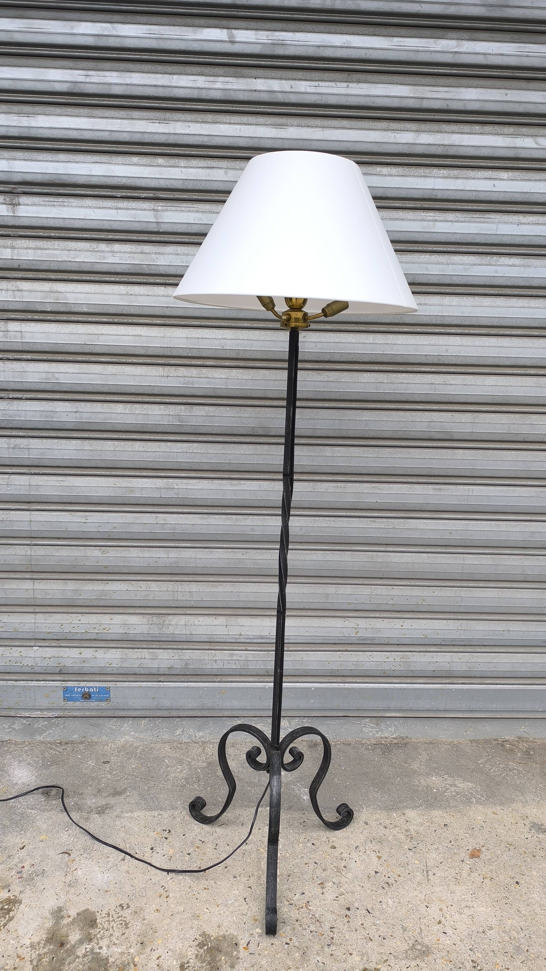 Wrought iron floor lamp 1950