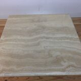 Square travertine coffee table
