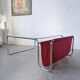 Table basse moderniste Bauhaus en acier tubulaire