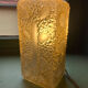 Amber satin glass wall lamp from around 1970.