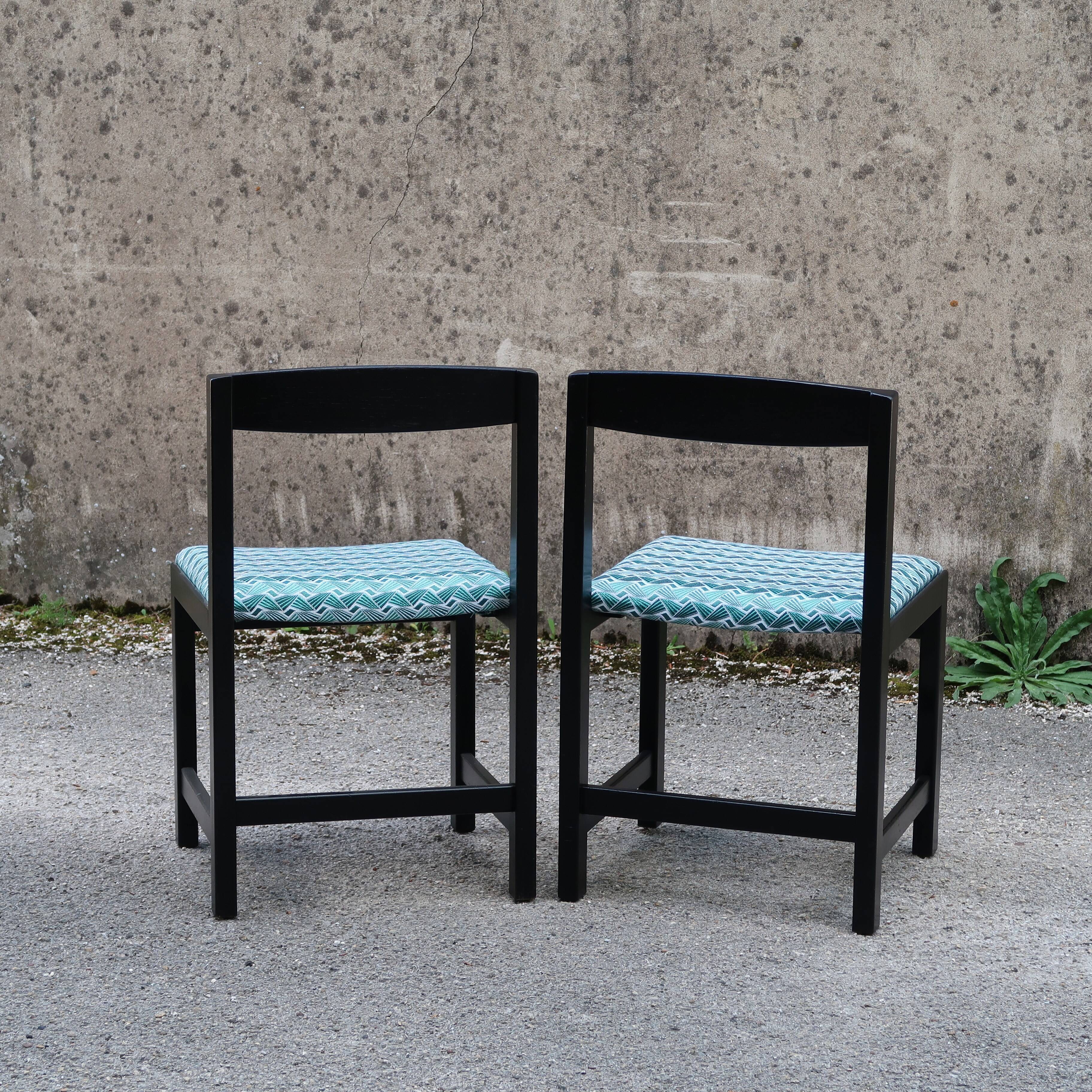 Black and blue chairs by Ulferts Tibro