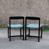 Black and blue chairs by Ulferts Tibro