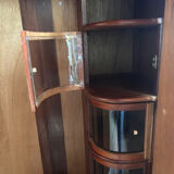 Small English wardrobe from the Art Deco period in walnut veneer - The elegance of rarity