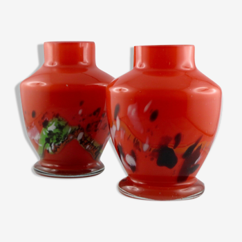 Vases glass design red glassware