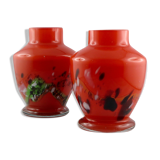 Vases verre design rouge verrerie