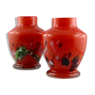 Vases verre design rouge verrerie