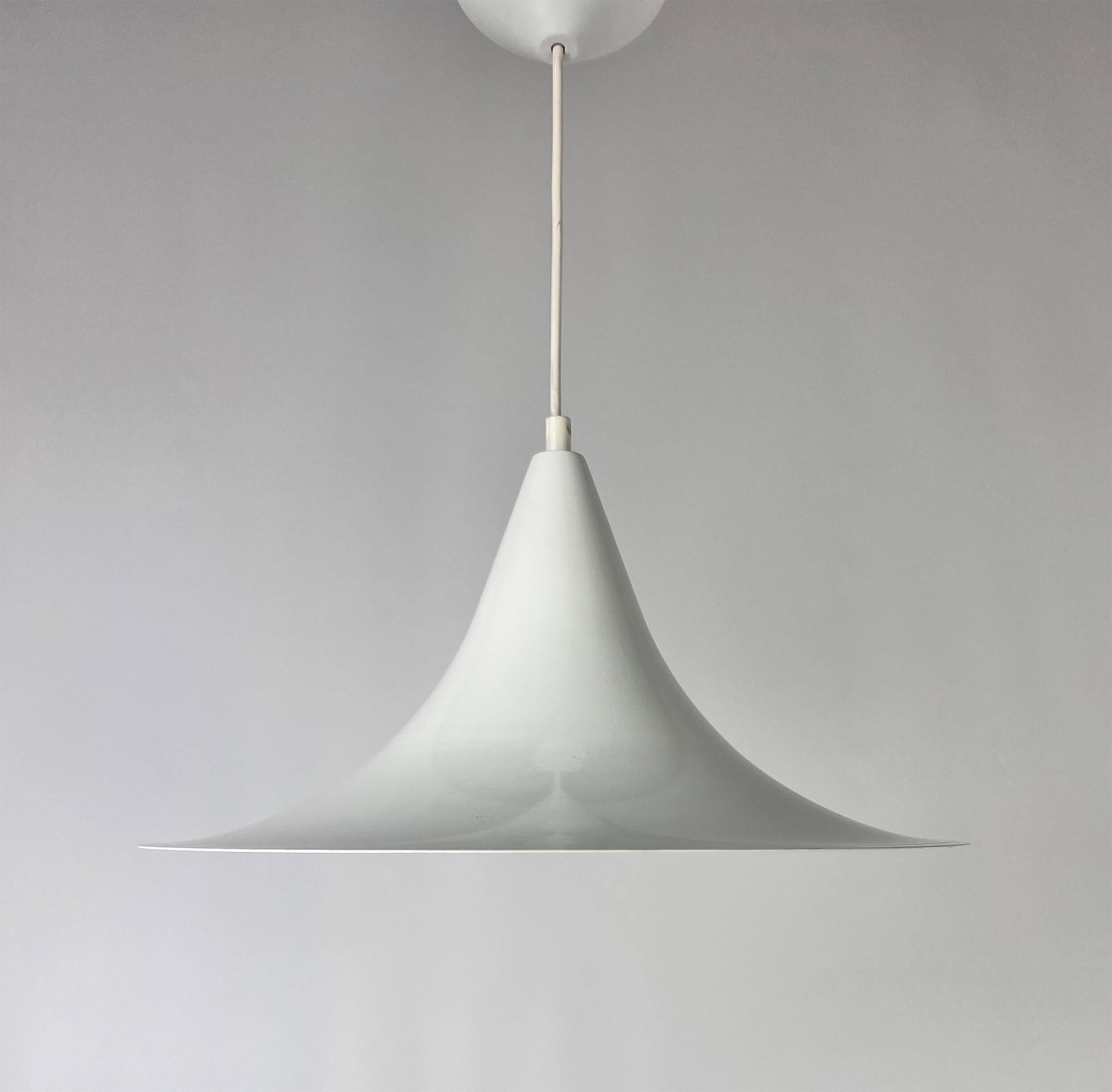 Vintage metal trumpet pendant, 1970s