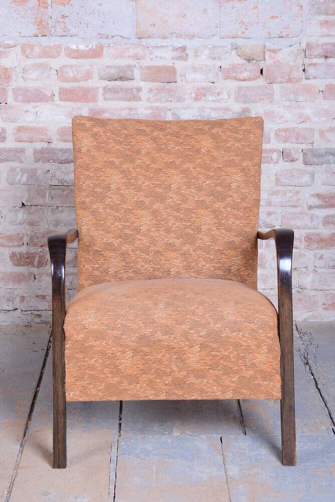 Set of Art Deco Armchairs in Beech, 1930s