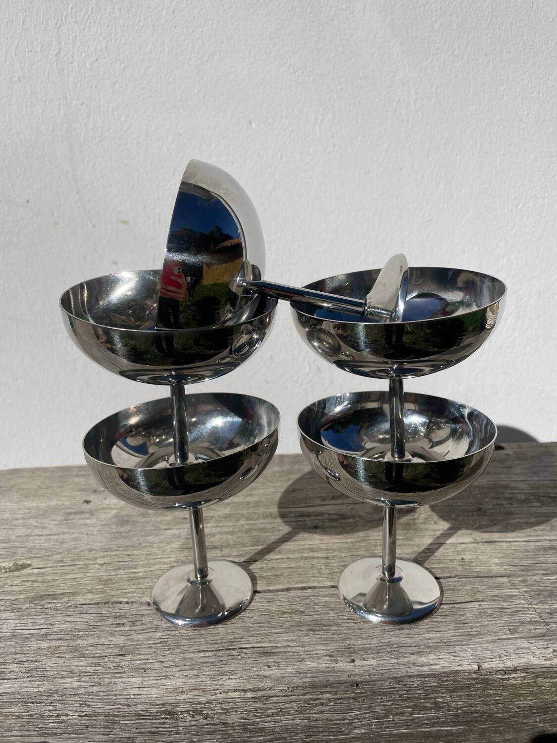 5 stainless steel cups