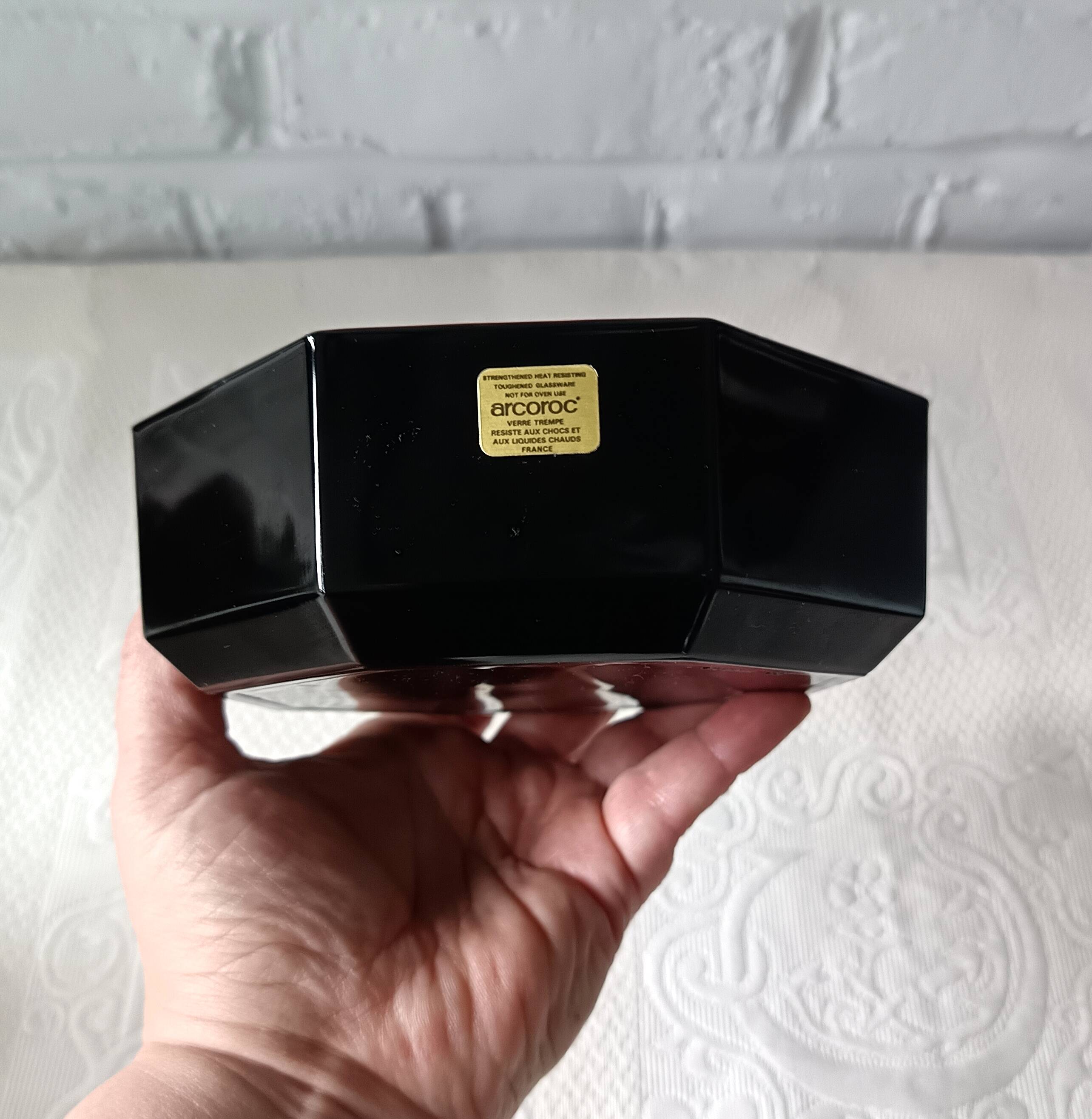 4 large 20 cl opaline cups french vintage arcoroc model octime, year