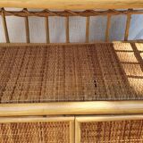 Vintage rattan bedside tables.