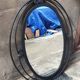 Miroir ovale vintage en fer forgé à décor de spirales