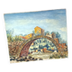 Oil on canvas Provencal bridge signed Louis Charles Benazeth 20th century