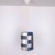 Silver & Blue Facet pendant by Louis Weisdorf for Lyfa, 1960s Denmark