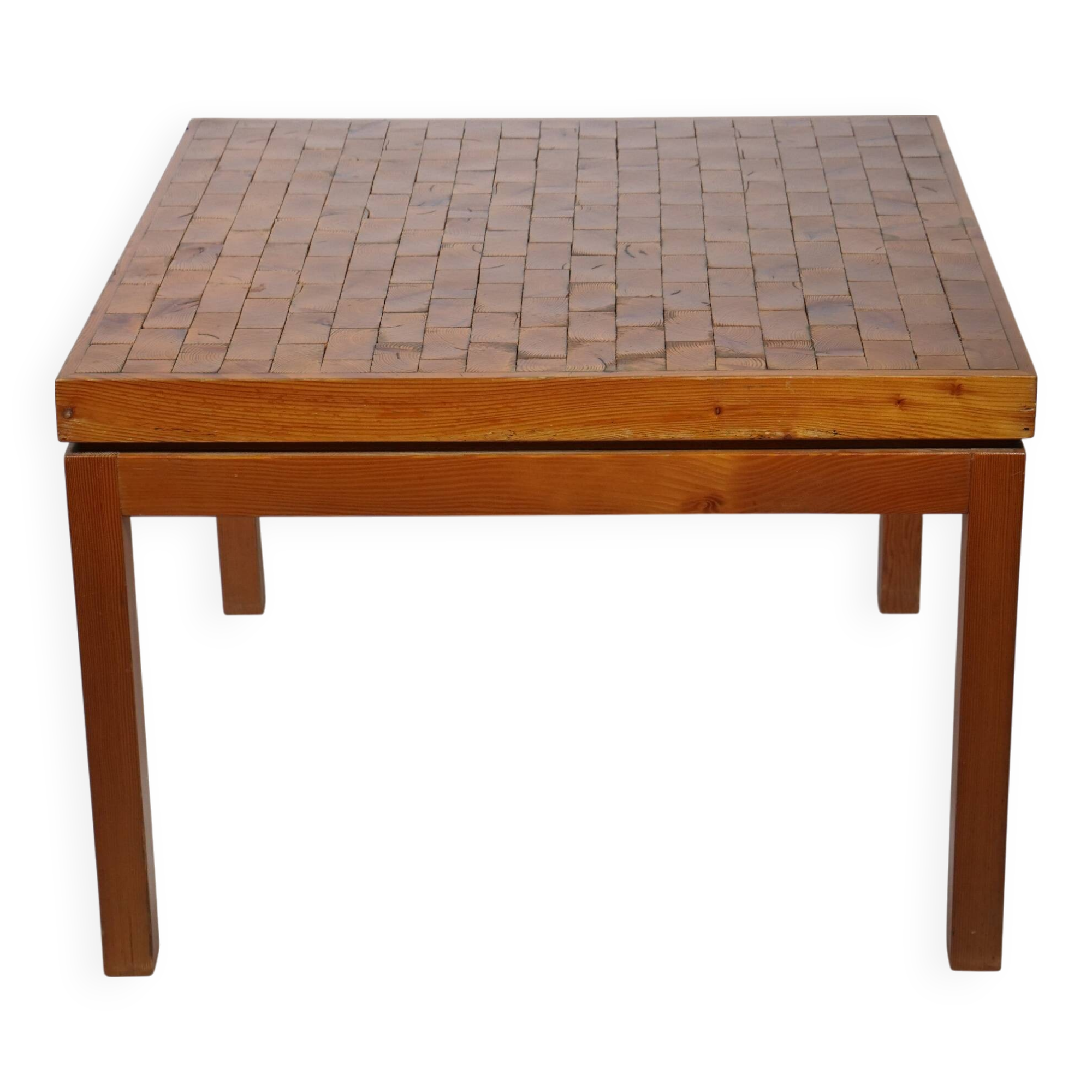 Table basse cocktail années 60 France Marqueterie