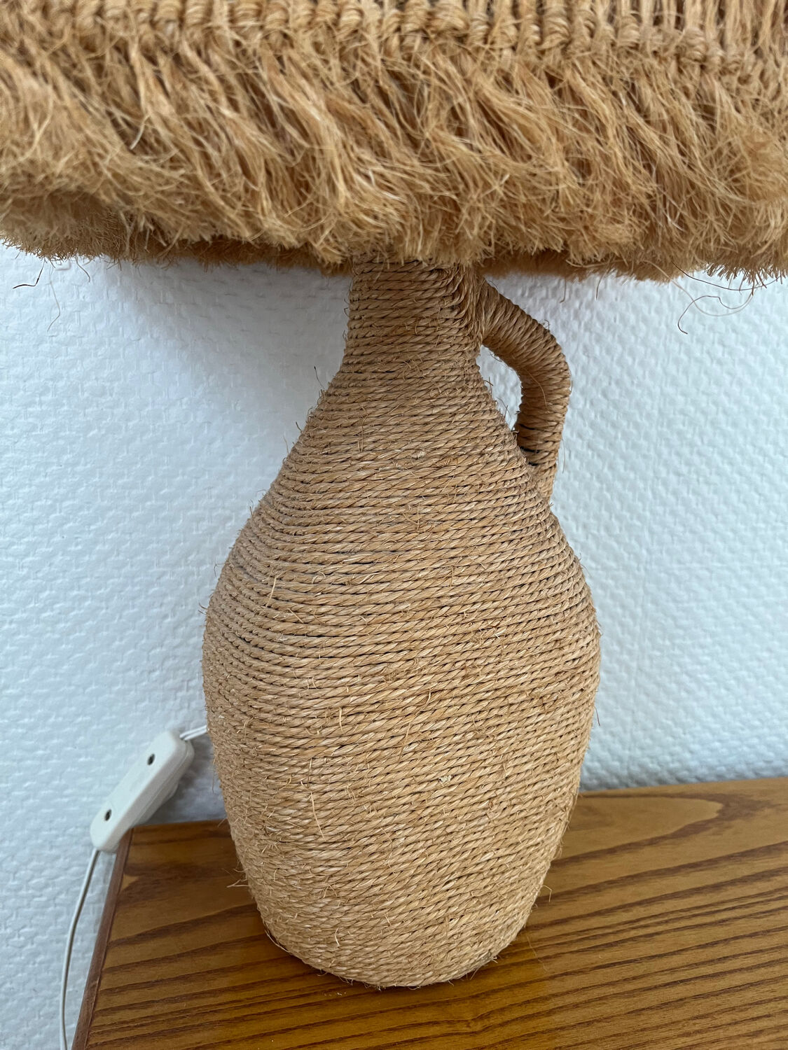 Lampe en corde vintage