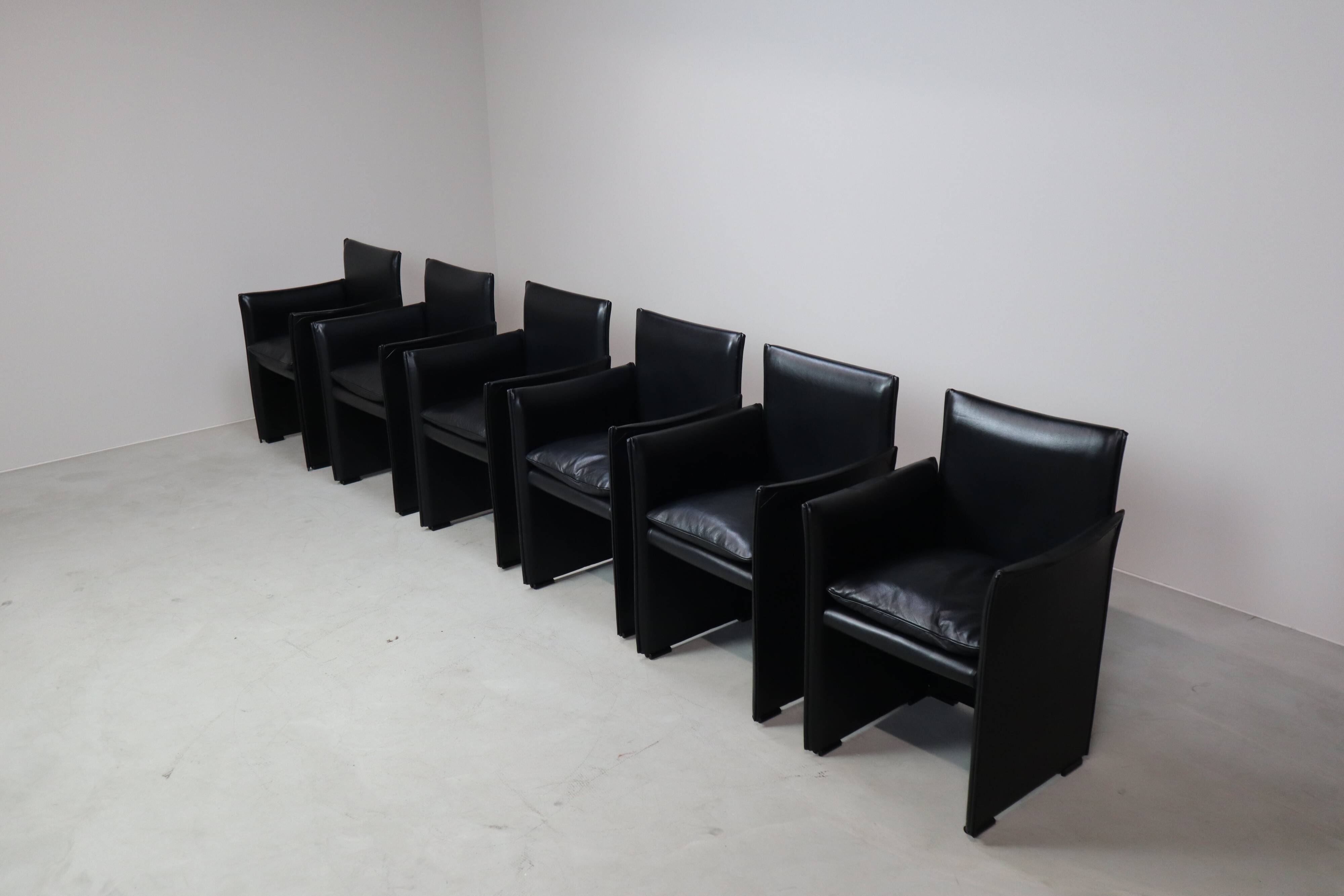 Set of six  Break 401 armchairs by Mario Bellini for Cassina