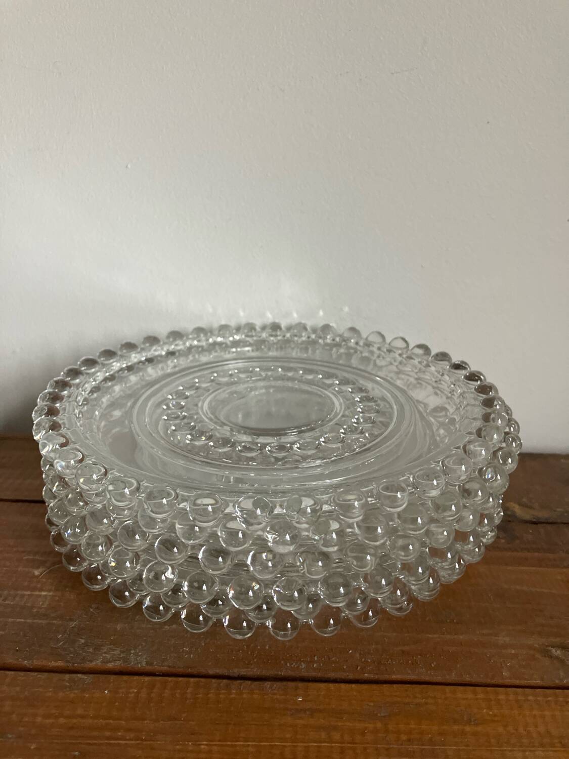 6 glass dessert plates