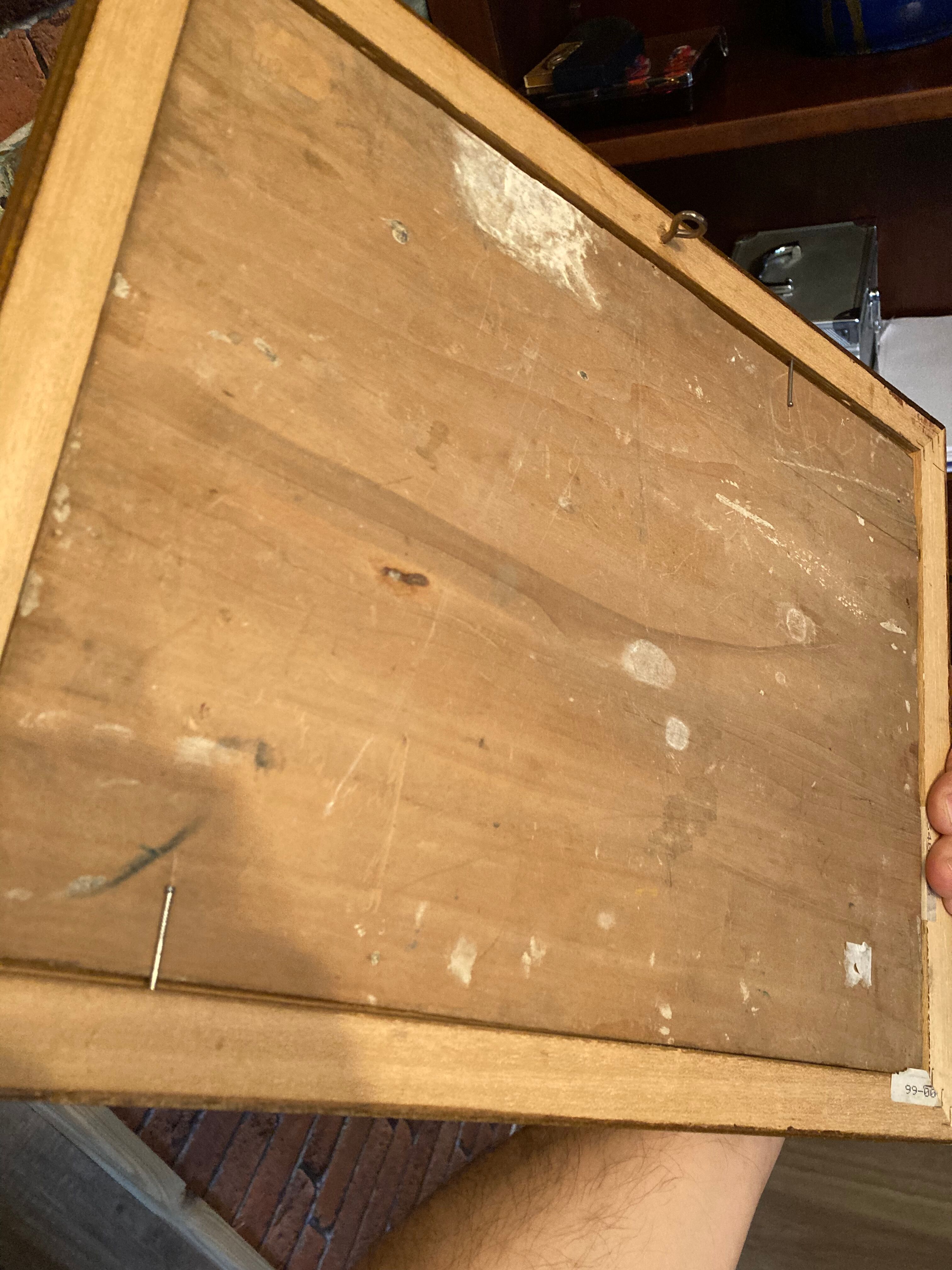 Landscape painting on wood