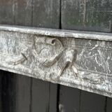 Louis XVI fireplace in gray marble Saint Anne, eighteenth century