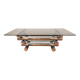 Design coffee table with chrome legs 70