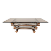 Design coffee table with chrome legs 70
