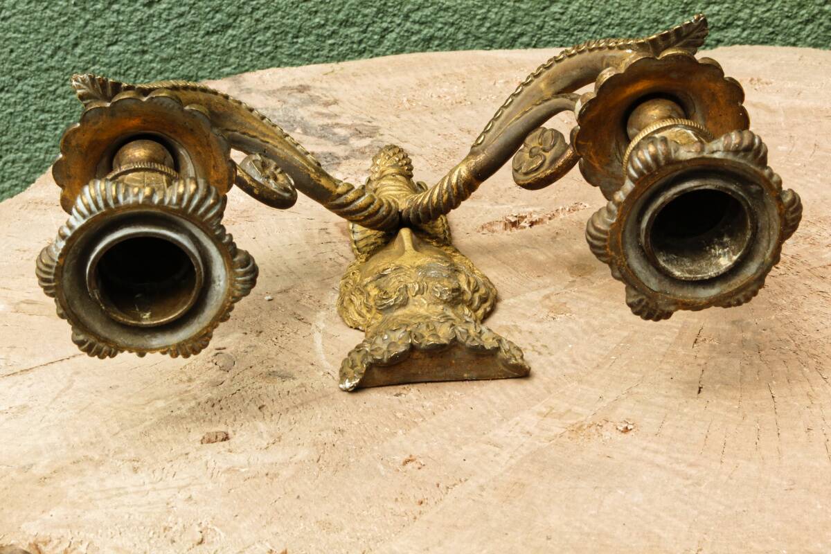 Paire d'appliques en bronze d'époque Empire