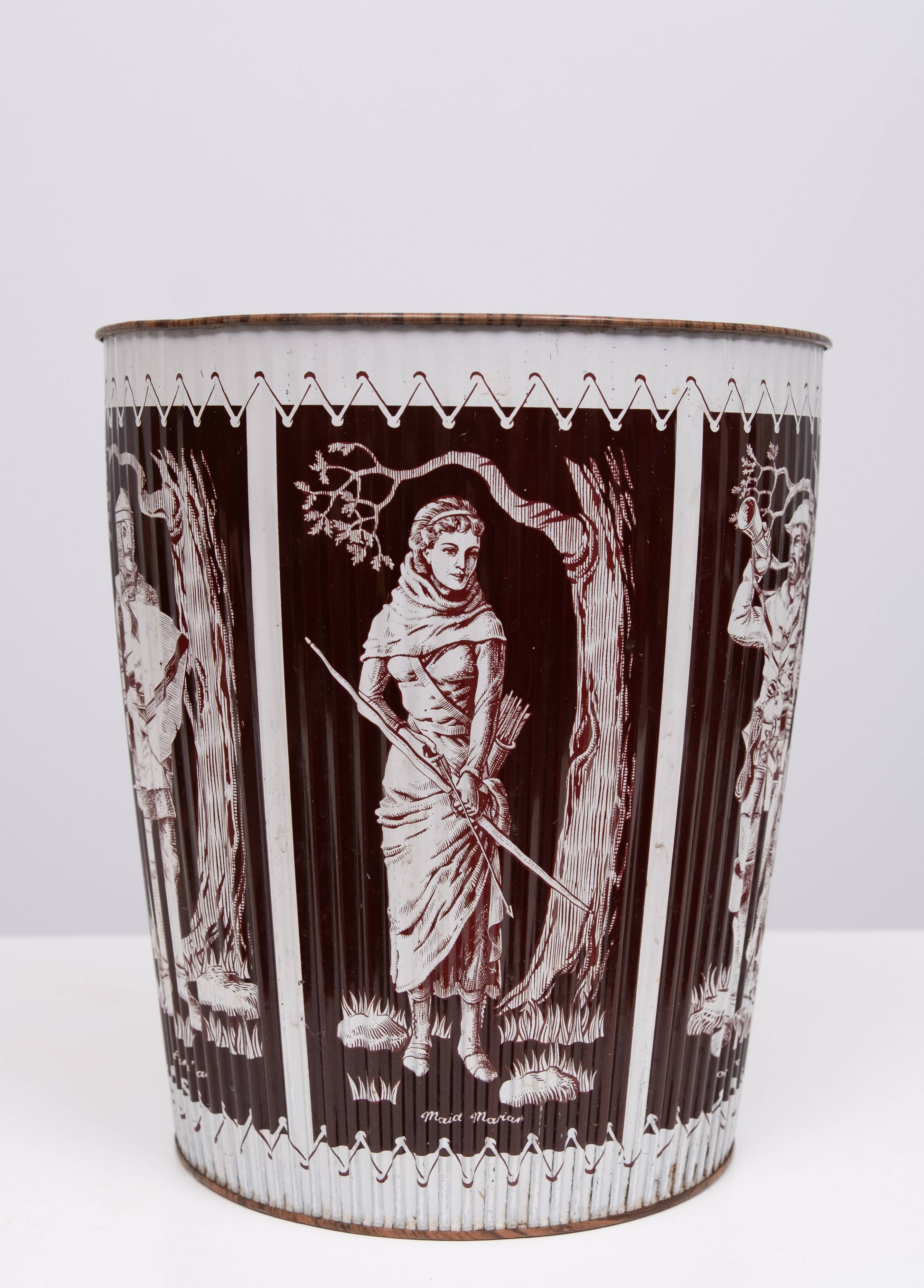 Robin Hood Metal paper basket 1960s England