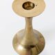 Pair of Midcentury brass candlesticks, flared shape.