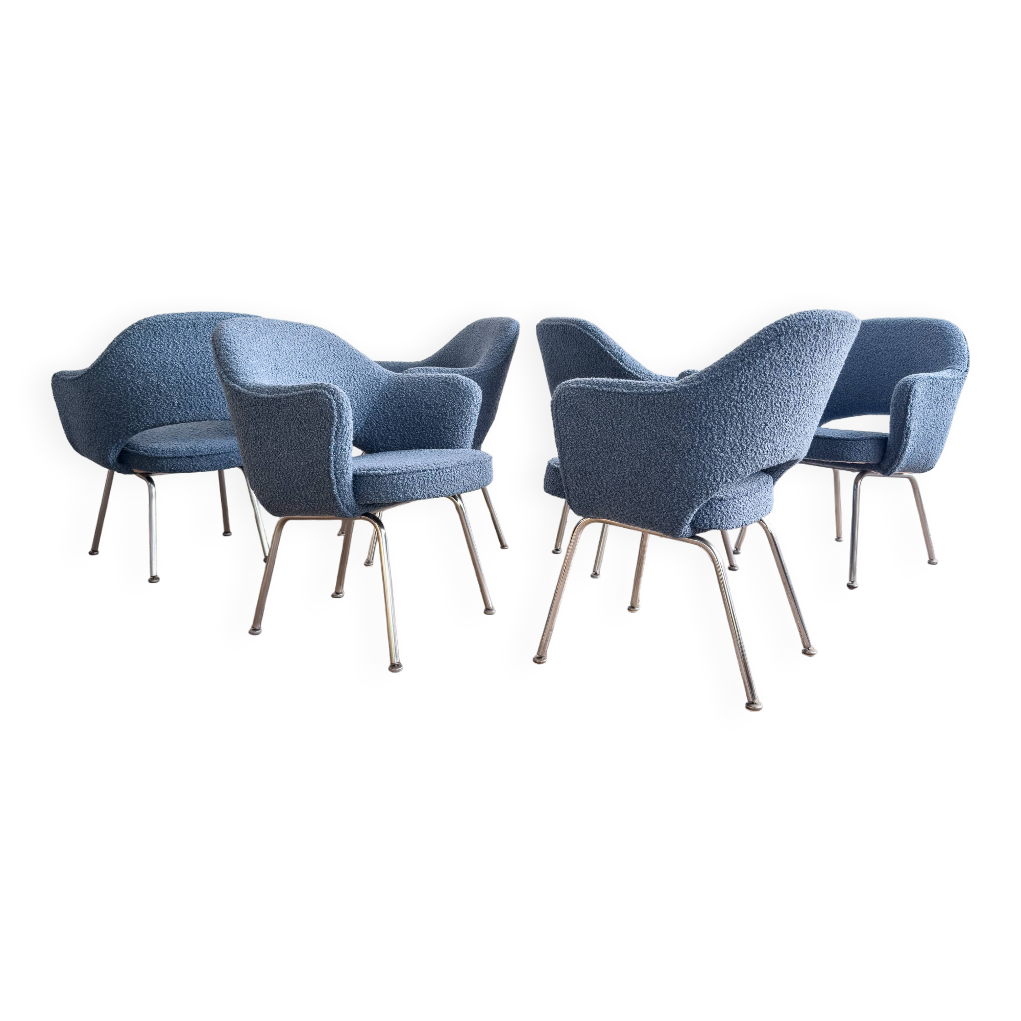 Ensemble de 6 chaises Executive vintage par Eero Saarinen pour Knoll, 1940