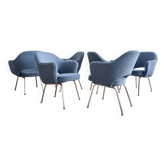 Ensemble de 6 chaises Executive vintage par Eero Saarinen pour Knoll, 1940