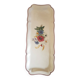 Large antique cake plate, Sarreguemines, Rustic