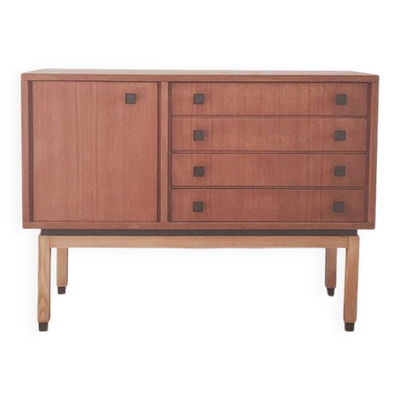 Buffet bas/ Enfilade vintage MDK rénovée en teck, années 60