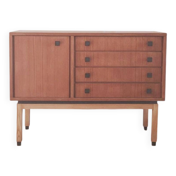 Buffet bas/ Enfilade vintage MDK rénovée en teck, années 60