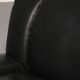 Mimo Padova black leather modular lounge chairs "Velasquez" - 1970