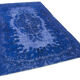 Hand-knotted contemporary oriental 1980s 174 cm x 273 cm blue carpet