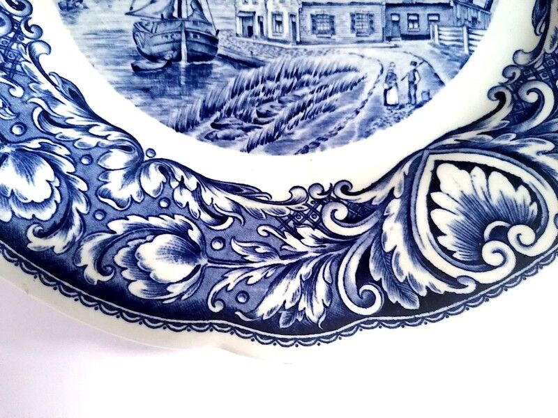 Decorative porcelain wall plate st. Delft at the mill
