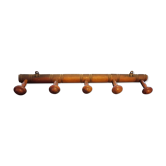 Wall coat rack 5 wooden hooks