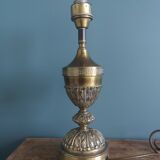 Lampe pied bronze laiton doré