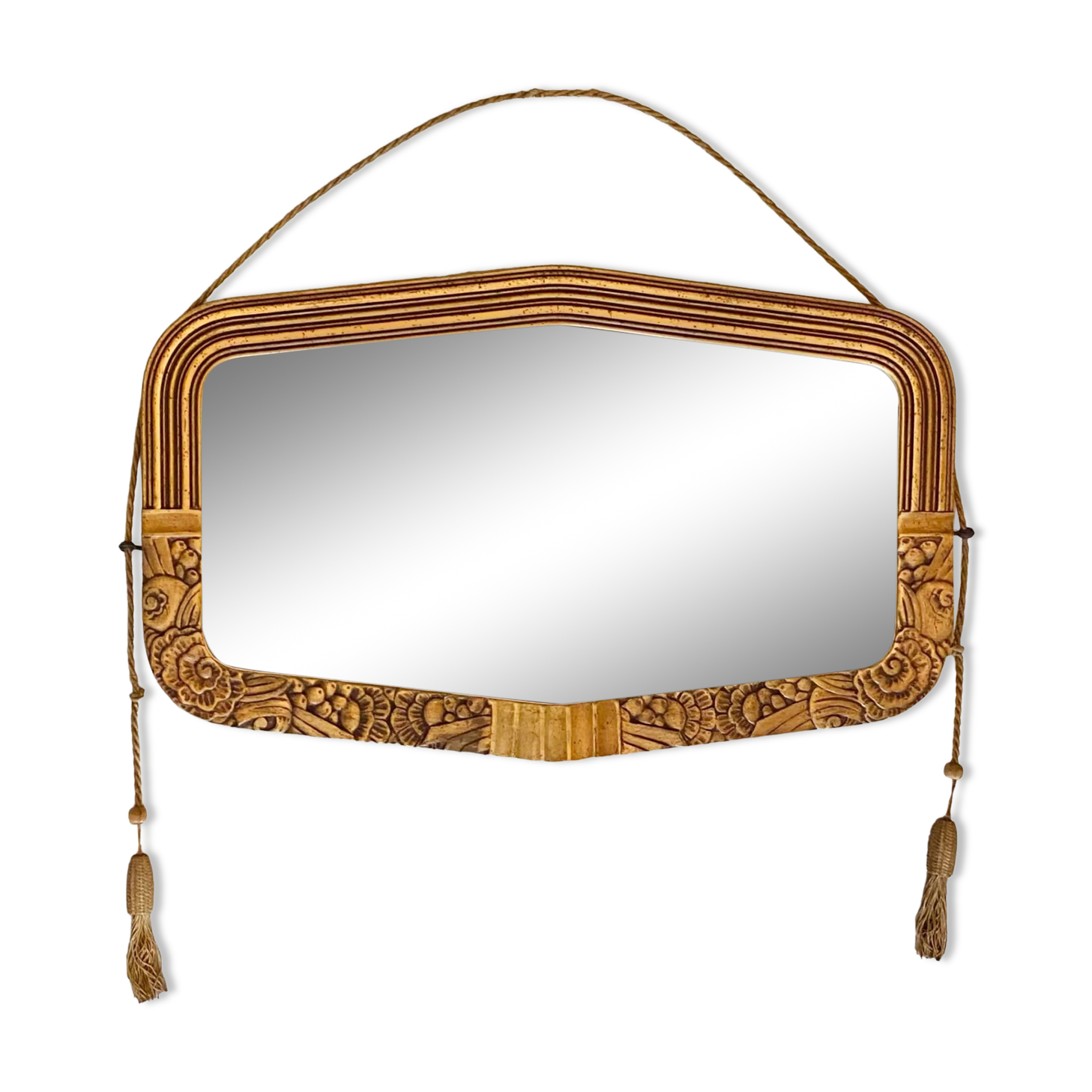 Golden art deco mirror