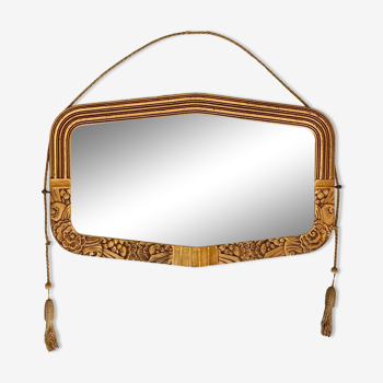 Golden art deco mirror