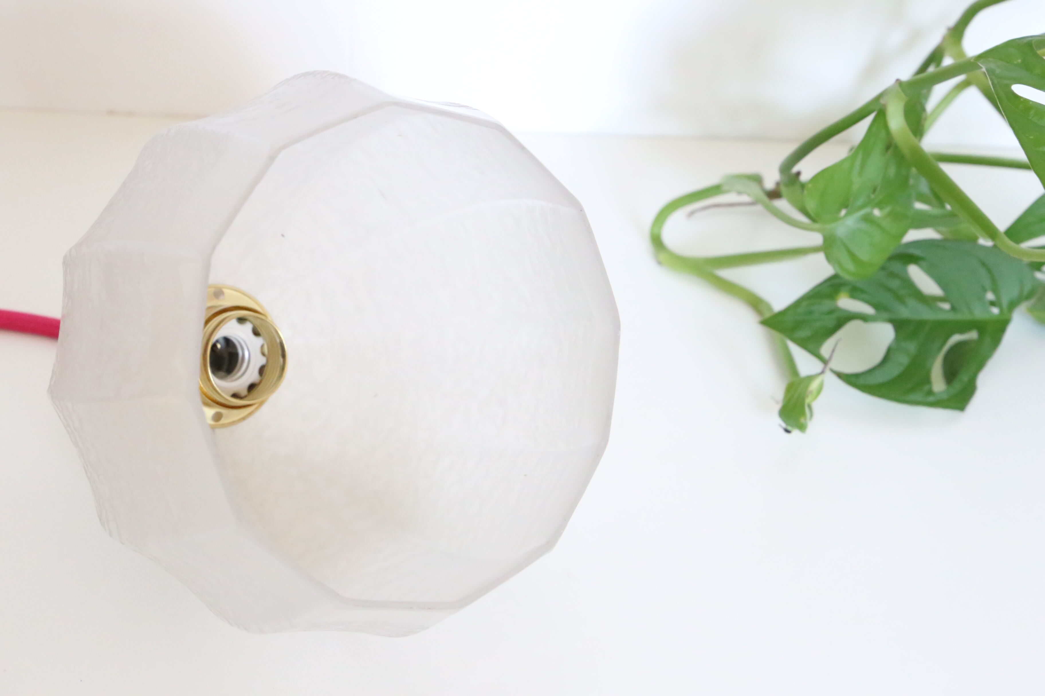 Glass hanging frosted effect, vintage