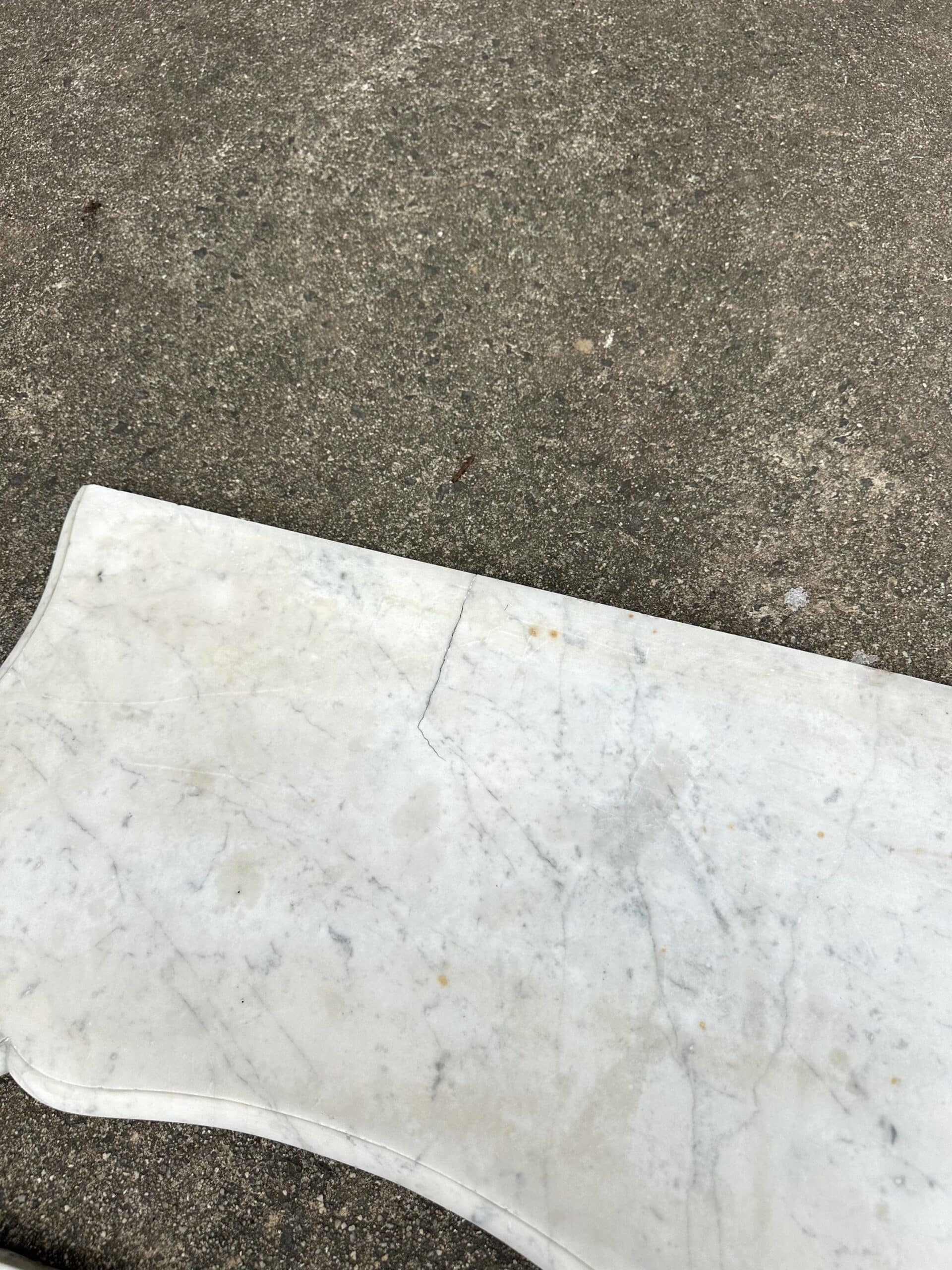 White Carrara marble fireplace from around 1880