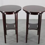 1930s pair of restored Thonet side tables No. 206, Czechoslovakia