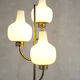 Stilnovo, floor lamp with three opalines, Italy 1950