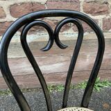 4 Thonet style bistro chairs in blackened curved wood