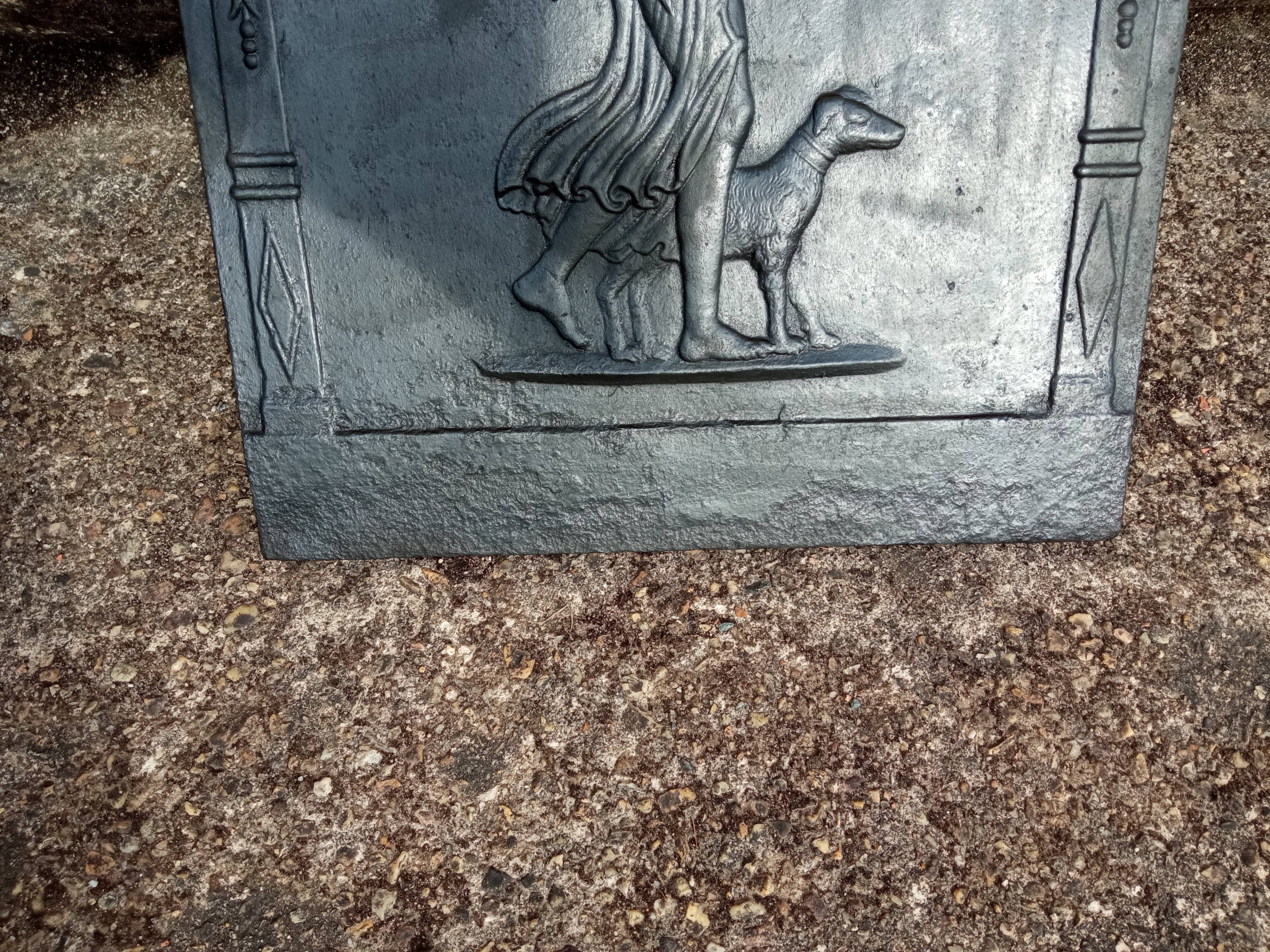 Plaque de cheminée Diane chasseresse directoire