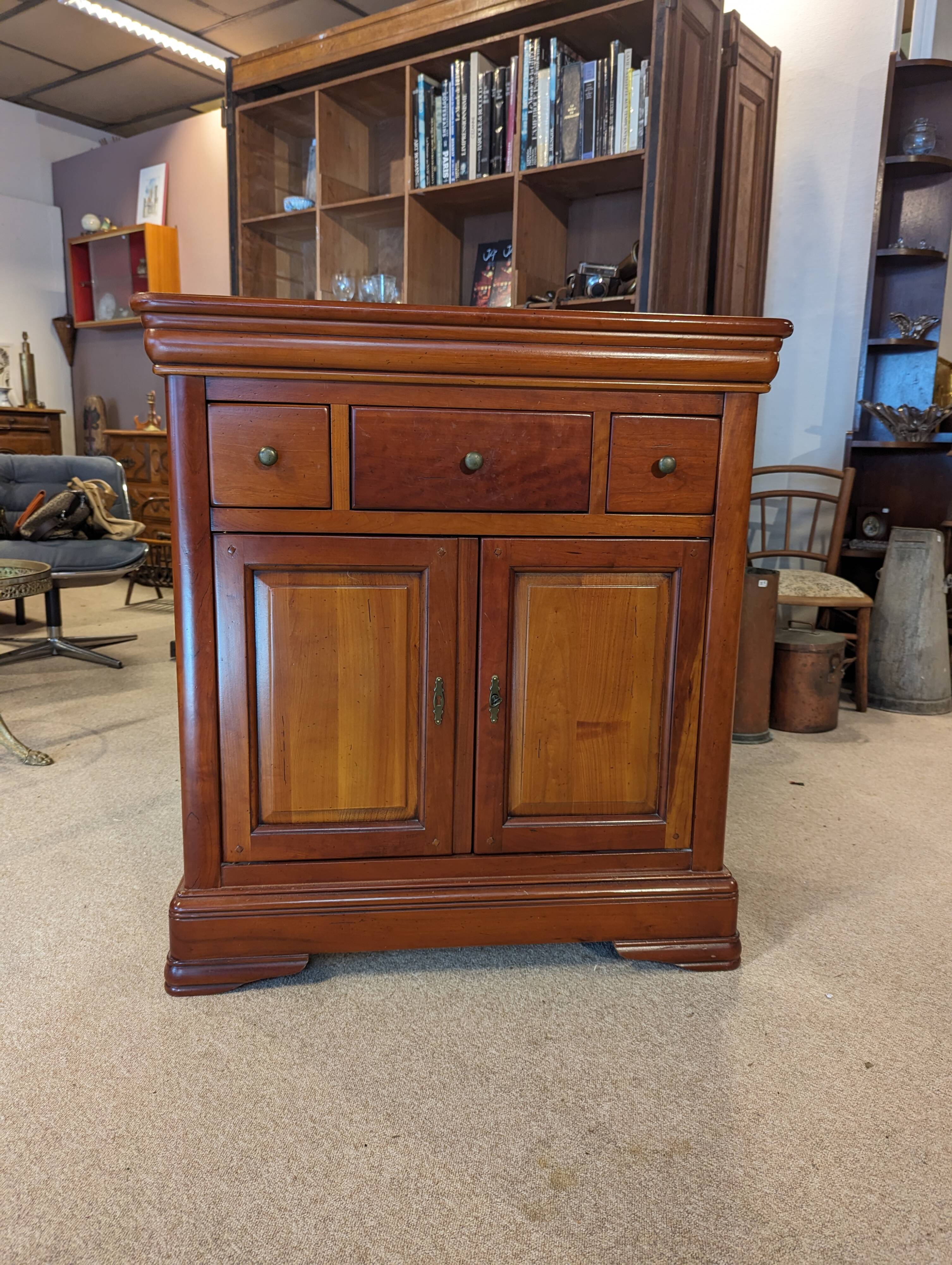 Small Louis Philippe style cherry wood sideboard