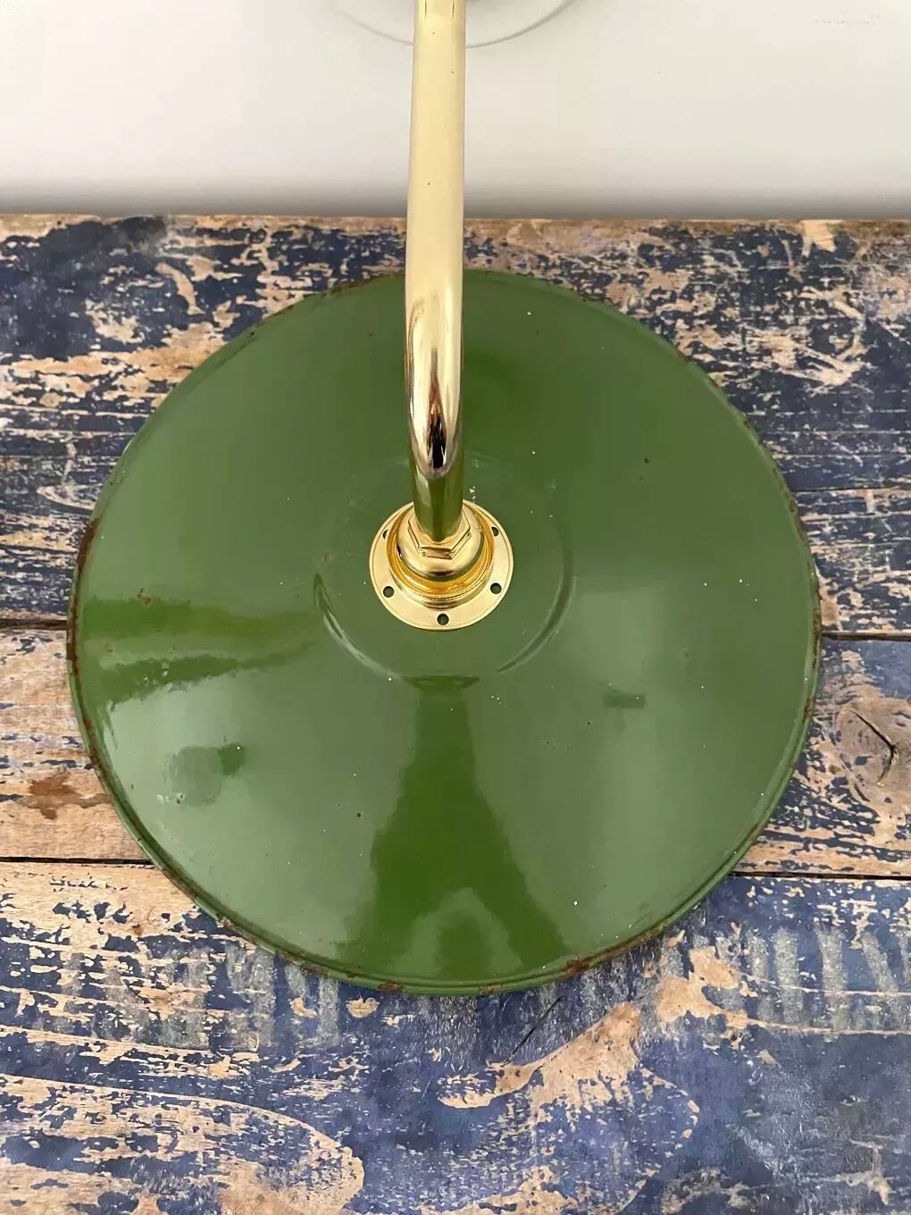 New electrified green enamelled sheet wall lamp